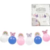 The Home Deco Kids Partyzubehör & -Dekoration<3er-Set: Luftballongirlanden in Blau/ Rosa/ Weiß