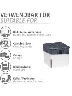 Wenko Klima & Haushalt<2er-Set: Luftentfeuchter-Nachfüllpack "Cube Orange" in Weiß