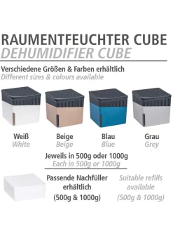 Wenko Klima & Haushalt<2er-Set: Luftentfeuchter-Nachfüllpack "Cube Orange" in Weiß