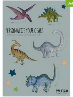 Rice Kreativbedarf & Do-It-Yourself<2er-Set: Lunchbox-Sticker "Dino" in Bunt