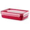 Emsa Aufbewahren & Servieren<2er-Set: Mikrowellendosen "Clip & Micro" in Rot - 1,2 l