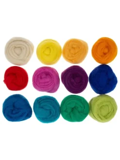 SUNNYSUE Kreativbedarf & Do-It-Yourself<12er-Set: Märchenwolle zum Filzen - ab 3 Jahren