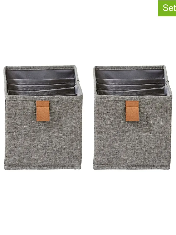 STORE IT Kisten & Körbe<2er-Set: Organizer in Grau - (B)30 x (H)15 x (T)15 cm