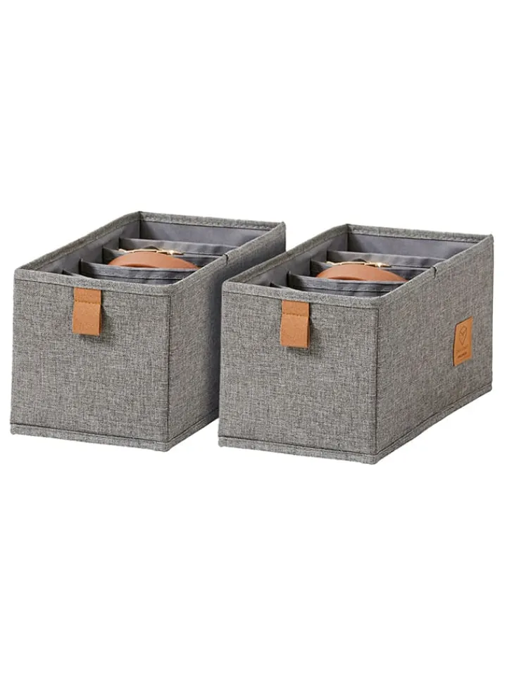 STORE IT Kisten & Körbe<2er-Set: Organizer in Grau - (B)30 x (H)15 x (T)15 cm
