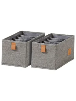 STORE IT Kisten & Körbe<2er-Set: Organizer in Grau - (B)30 x (H)15 x (T)15 cm