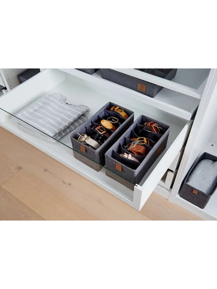 STORE IT Kisten & Körbe<2er-Set: Organizer in Grau - (B)30 x (H)15 x (T)15 cm