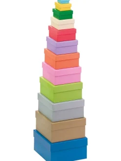 folia PAPER Kreativbedarf & Do-It-Yourself<12er-Set Pappboxen "RAINBOW" in Bunt