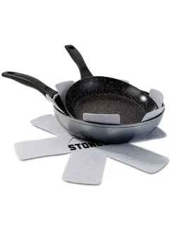 Stoneline Kochgeschirr<2er-Set: Pfannenschützer in Grau - Ø 38 cm