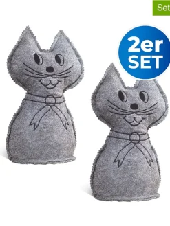 Wenko Tür- & Zugluftstopper<2er-Set: Raumentfeuchter in Grau - (B)12 x (H)27 cm
