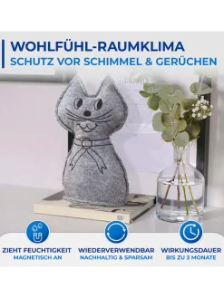 Wenko Tür- & Zugluftstopper<2er-Set: Raumentfeuchter in Grau - (B)12 x (H)27 cm