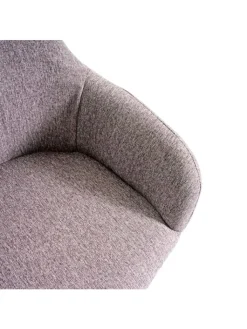 MCW Möbel-Sets<6er-Set Retro Esszimmerstuhl F18, Stoff/Textil grau, schwarze Beine