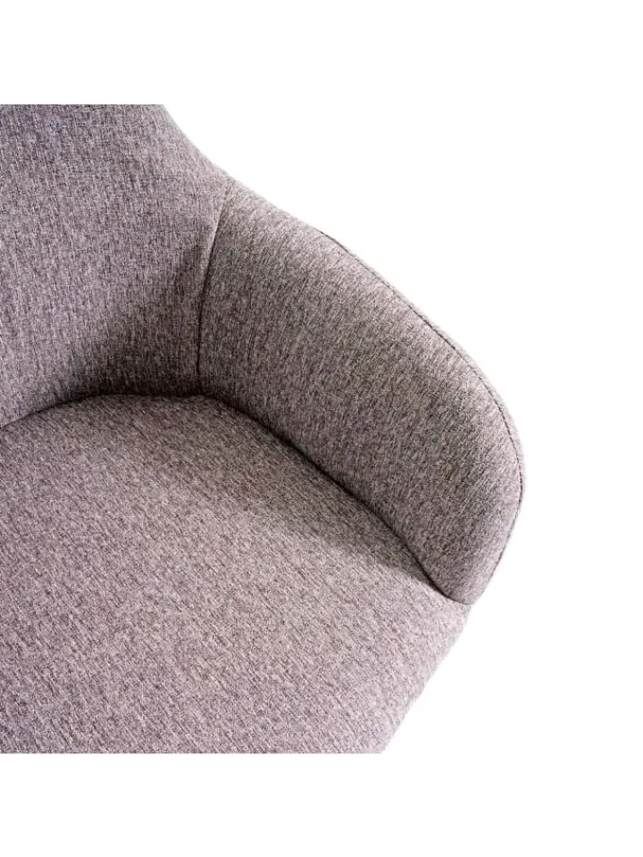 MCW Möbel-Sets<6er-Set Retro Esszimmerstuhl F18, Stoff/Textil grau, schwarze Beine