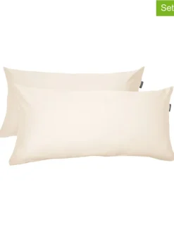 Schiesser Kissen & Kissenhüllen<2er-Set: Satin-Kissenhüllen "Ella" in Creme