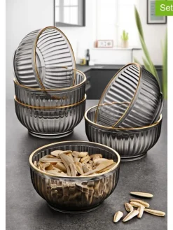 Hermia Gedeckter Tisch<6er-Set: Schalen in Transparent - Ø 10 cm