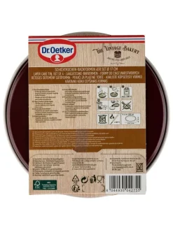 Dr. Oetker Kochgeschirr<4er-Set: Schichtkuchen-Backformen in Dunkelrot- Ø 17 cm