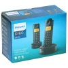 Philips Smartphones & Zubehör<2er-Set: Schnurlose Telefone "D1602B/01 Dual"