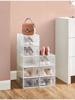 Songmics Regale & Schränke|Garderoben<8er-Set: Schuhboxen - (B)23,3 x (H)14,3 x (T)33,5 cm