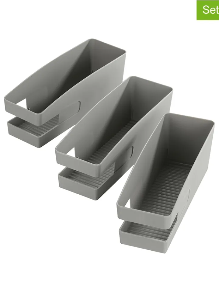 Wenko Regale & Schränke|Garderoben<3er-Set: Schuhhalter in Grau - (B)9 x (H)9,5 x (T)26,5 cm