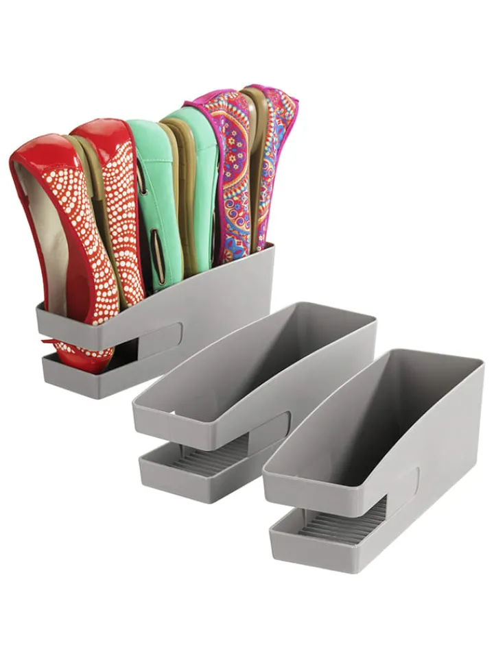 Wenko Regale & Schränke|Garderoben<3er-Set: Schuhhalter in Grau - (B)9 x (H)9,5 x (T)26,5 cm
