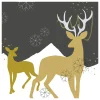 ppd Tisch- & Küchentextilien<2er-Set: Servietten ''Golden Deer'' in Grau/ Gold - 2x 20 Stück