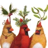 ppd Tisch- & Küchentextilien<2er-Set: Servietten "Holiday Party" in Hellbraun/ Rot - 2x 20 Stück