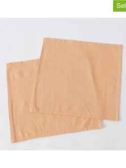 Boltze Tisch- & Küchentextilien<2er-Set: Servietten "Lenea" in Orange - (L)40 x (B)40 cm