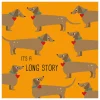 ppd Tisch- & Küchentextilien<2er-Set: Servietten ''Long Story'' in Orange/ Hellbraun - 2x 20 Stück
