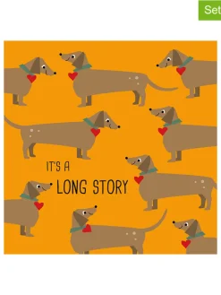 ppd Tisch- & Küchentextilien<2er-Set: Servietten ''Long Story'' in Orange/ Hellbraun - 2x 20 Stück
