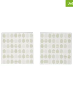 ppd Tisch- & Küchentextilien<2er-Set: Servietten "Pure Easter Eggs" in Weiß - 2x 20 Stück