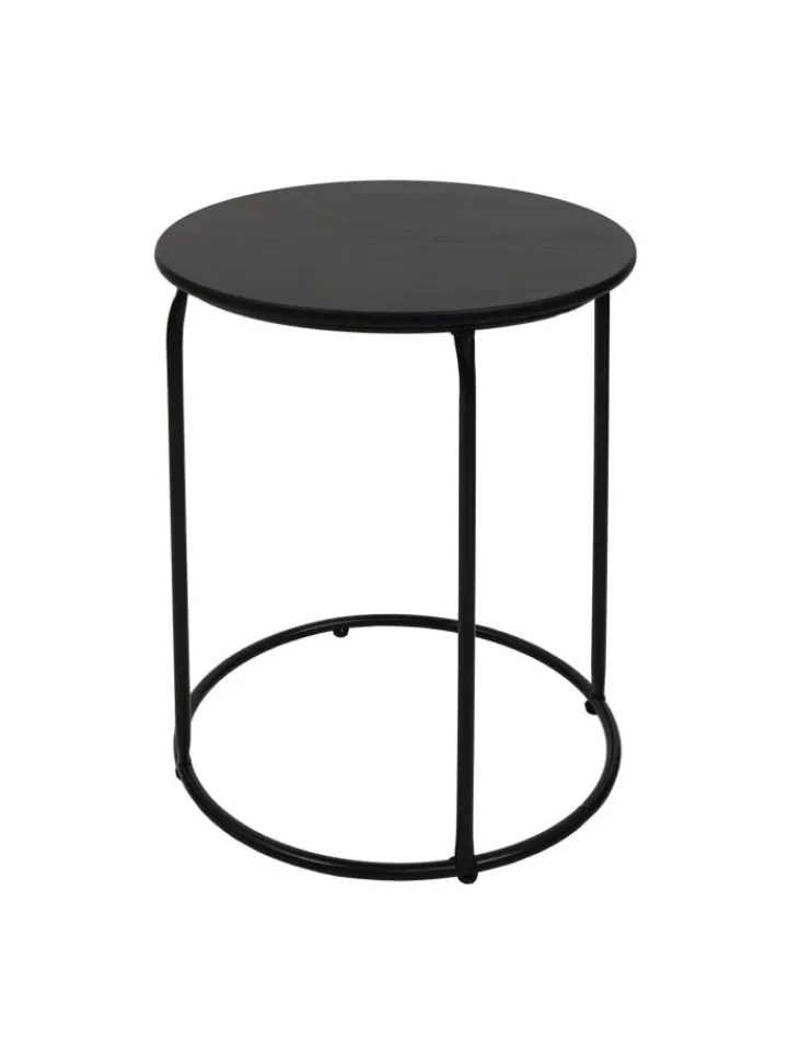 MCW Möbel-Sets<2er-Set Sitzhocker und Beistelltisch K48, Braun