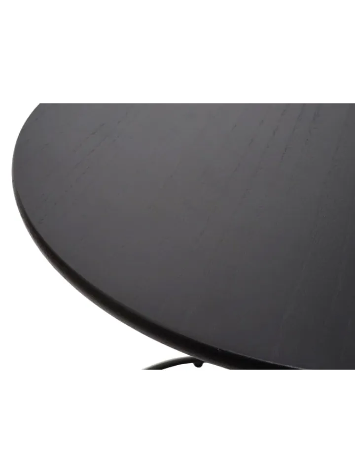 MCW Möbel-Sets<2er-Set Sitzhocker und Beistelltisch K48, Schwarz