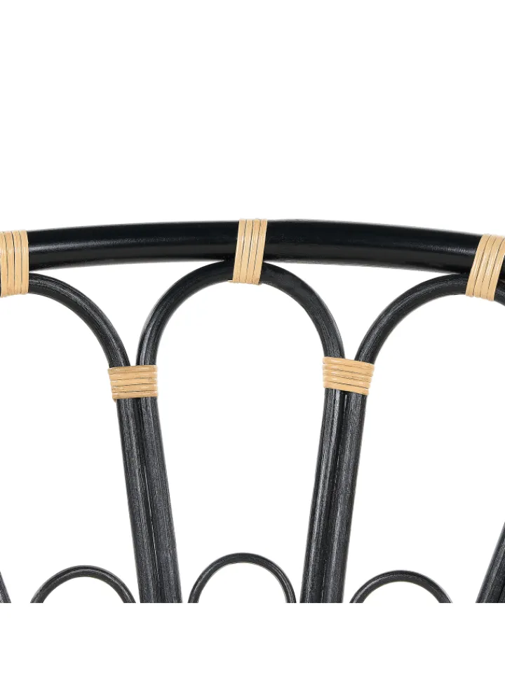 Beliani Gartenmöbel<2er-Set Sonneninsel ROSSANO in Schwarz/Beige