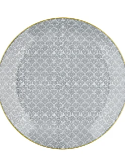 Björn Gedeckter Tisch<6er-Set: Speiseteller "Eclipse" in Grau - Ø 26 cm