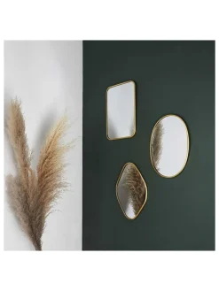 Rétro Chic Spiegel<3er-Set: Spiegel in Gold