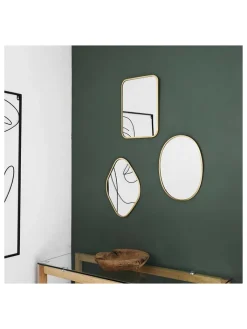 Rétro Chic Spiegel<3er-Set: Spiegel in Gold