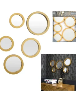 Rétro Chic Spiegel<5er-Set: Spiegel in Gold
