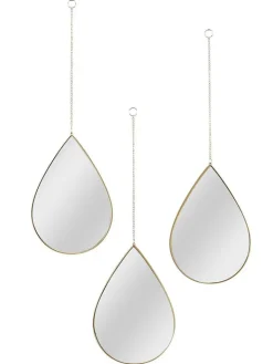 THE HOME DECO FACTORY Spiegel<3er-Set: Spiegel in Gold in Gold - (B)19 x (H)27 cm
