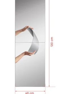Evila Spiegel<2er-Set: Spiegelleiste in Silber - (B)40 x (H)120 cm