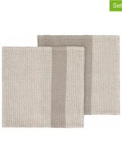Blomus Küchentextilien|Tisch- & Küchentextilien<2er-Set: Spültücher "Gano" in Creme/ Beige - (L)25 x (B)25 cm