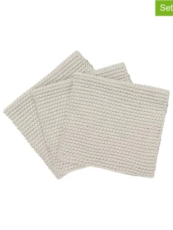 Blomus Küchentextilien|Tisch- & Küchentextilien<3er-Set: Spültücher "Wipe Perla" in Creme - (L)25 x (B)25 cm