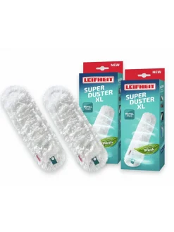 Leifheit Weitere Haushaltshelfer<2er-Set: Staubbezüge "Superduster XL" in Türkis/ Weiß