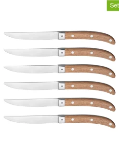 WMF Koch- & Backutensilien<6er-Set: Steakmesser "Ranch" in Hellbraun - (L)24 cm
