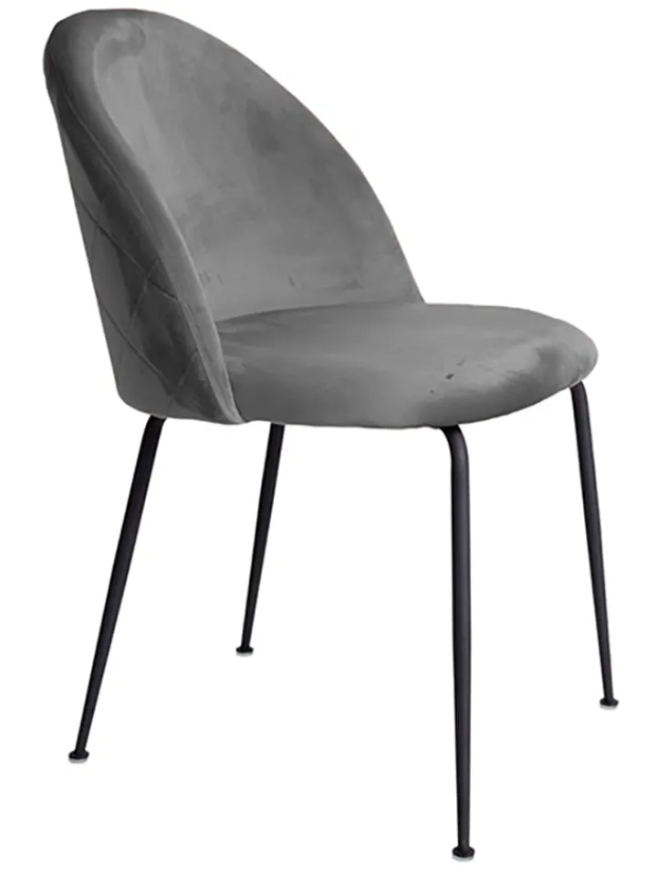 House Nordic Sitzmöbel<2er-Set: Stühle in Grau/ Schwarz - (B)52 x (H)78 x (T)51 cm