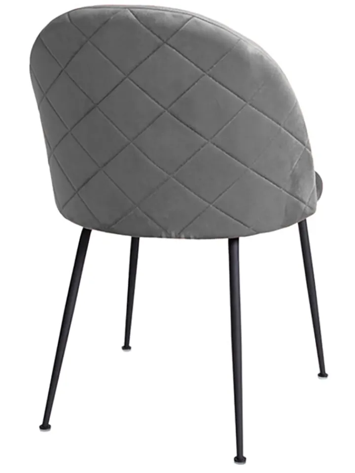 House Nordic Sitzmöbel<2er-Set: Stühle in Grau/ Schwarz - (B)52 x (H)78 x (T)51 cm