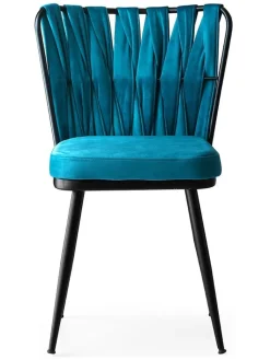 Scandinavia Concept Sitzmöbel<2er-Set: Stühle in Türkis - (B)43 x (H)82 x (T)43 cm