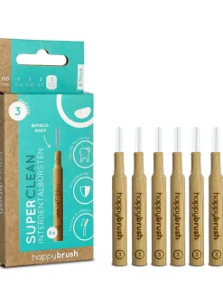 happybrush Zahn & Mundpflege<4er-Set: SuperClean Interdentalsticks ISO 1" in Natur