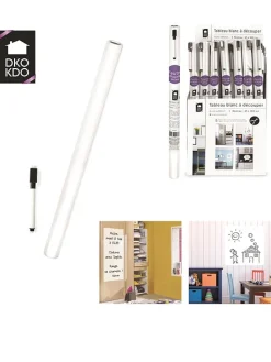 The Home Deco Kids Wanddekoration<2er-Set: Tafelsticker in Weiß - (L)100 x (B)45 cm