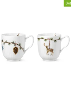 Rosendahl Gedeckter Tisch<2er-Set: Tassen ''Hammershøi Christmas'' in Weiß - 330 ml
