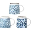 Bloomingville Gedeckter Tisch<3er-Set: Tassen "Molly" in Blau - (H)9,5 x Ø 9,5 cm
