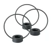Boltze Kerzen, Vasen & Mehr<3er-Set: Teelichthalter "Rumba" in Schwarz - (H)20 cm